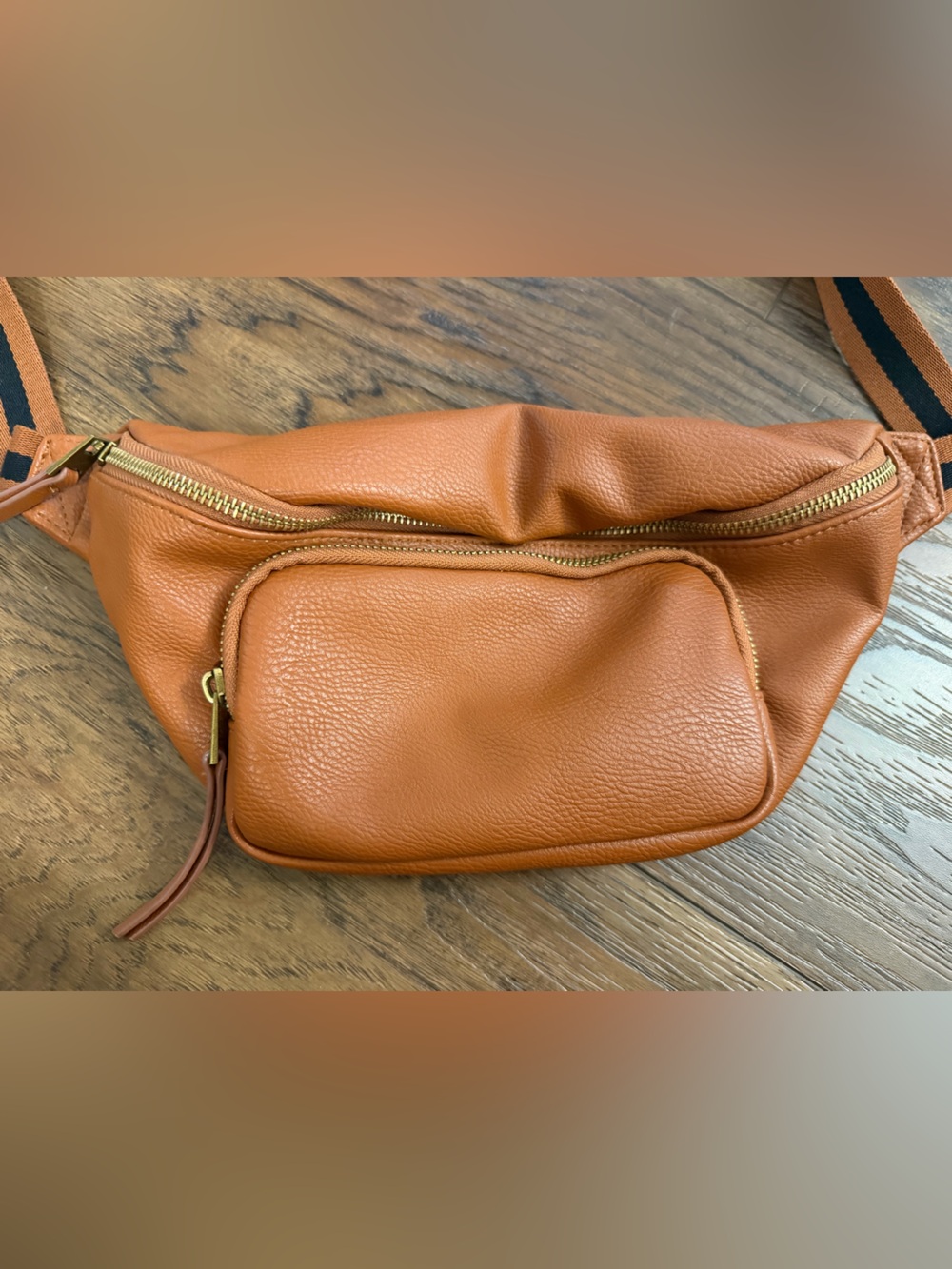 Leather-Style Tan Waist Bag - Picture 2 of 3